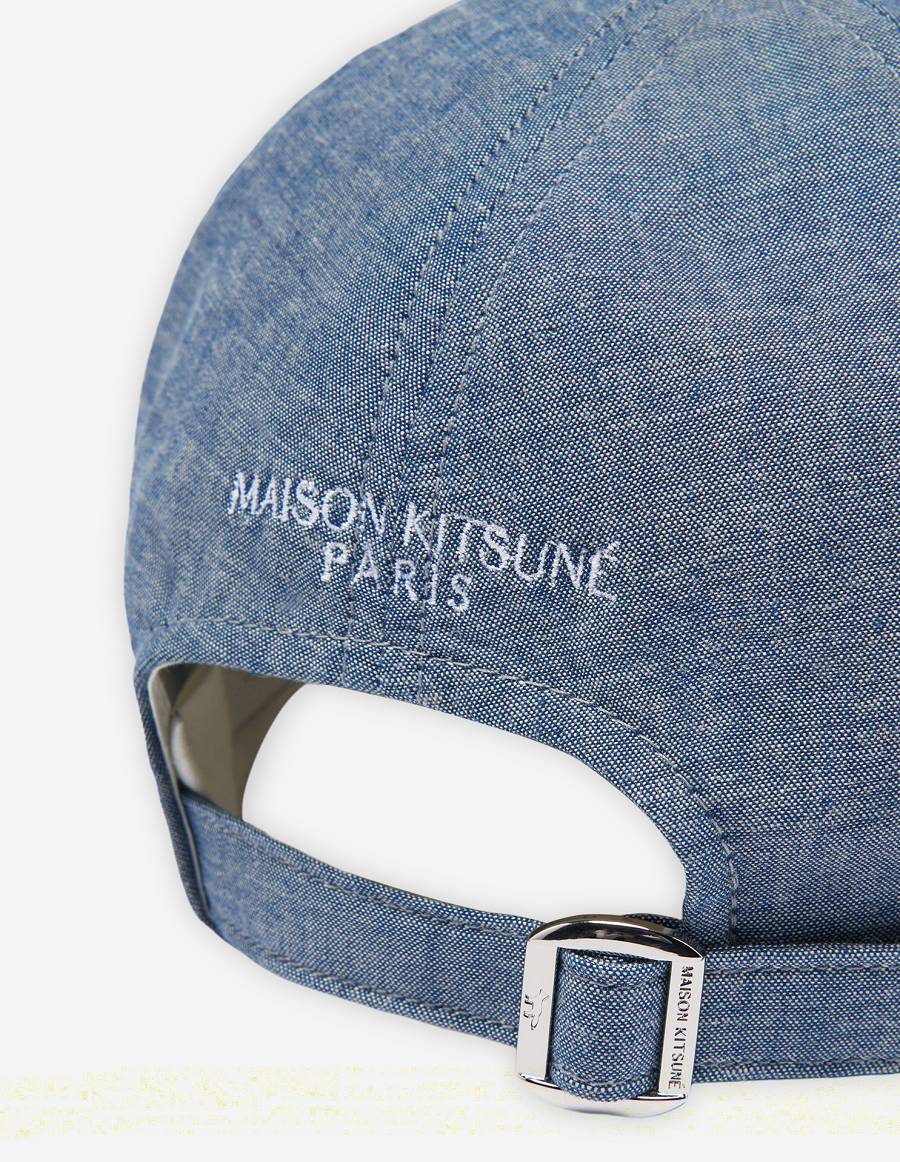 Indigo Women's Maison Kitsune Small Fox Head Embroidery 6p Caps | AU-U0673