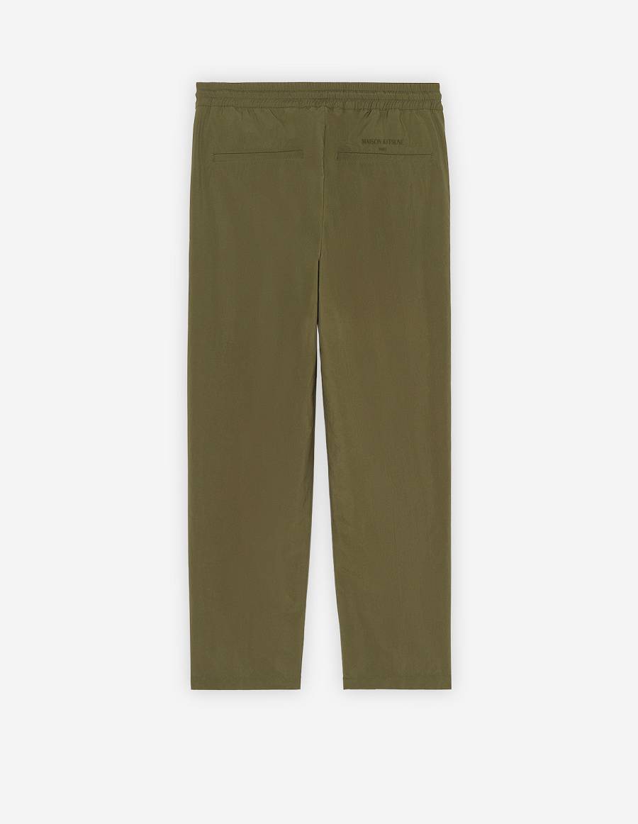 Khaki Grey Men's Maison Kitsune Drawstring Pants | AU-Q0728