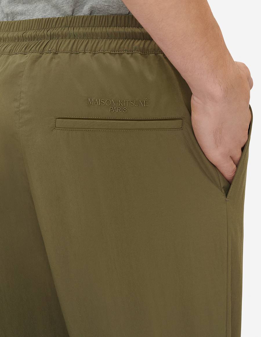 Khaki Grey Men's Maison Kitsune Drawstring Pants | AU-Q0728