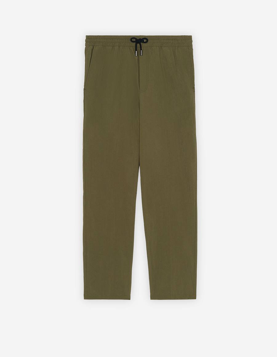 Khaki Grey Men\'s Maison Kitsune Drawstring Pants | AU-Q0728