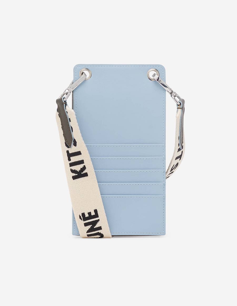 Khaki Grey Men's Maison Kitsune Neck Pouch Bags | AU-B0142