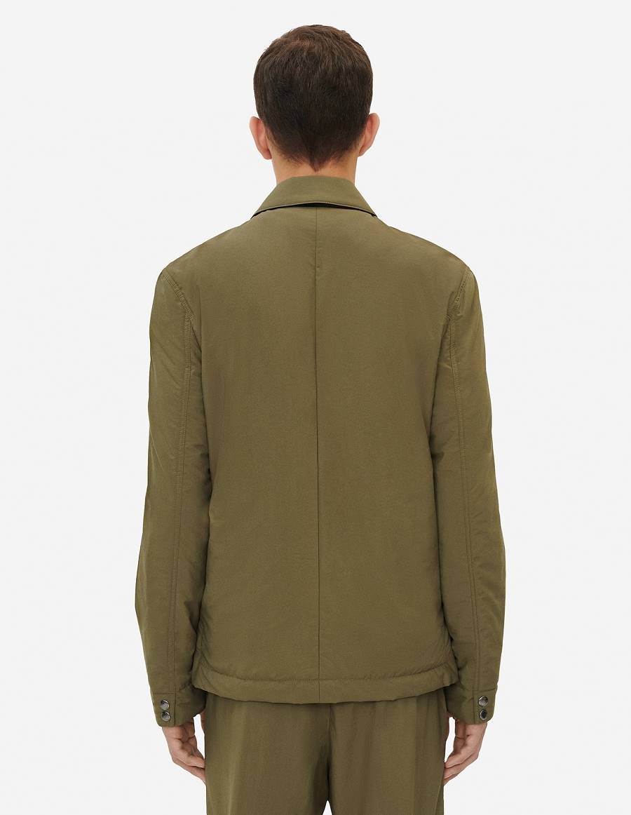 Khaki Grey Men's Maison Kitsune Technical Worker Jackets | AU-S0532