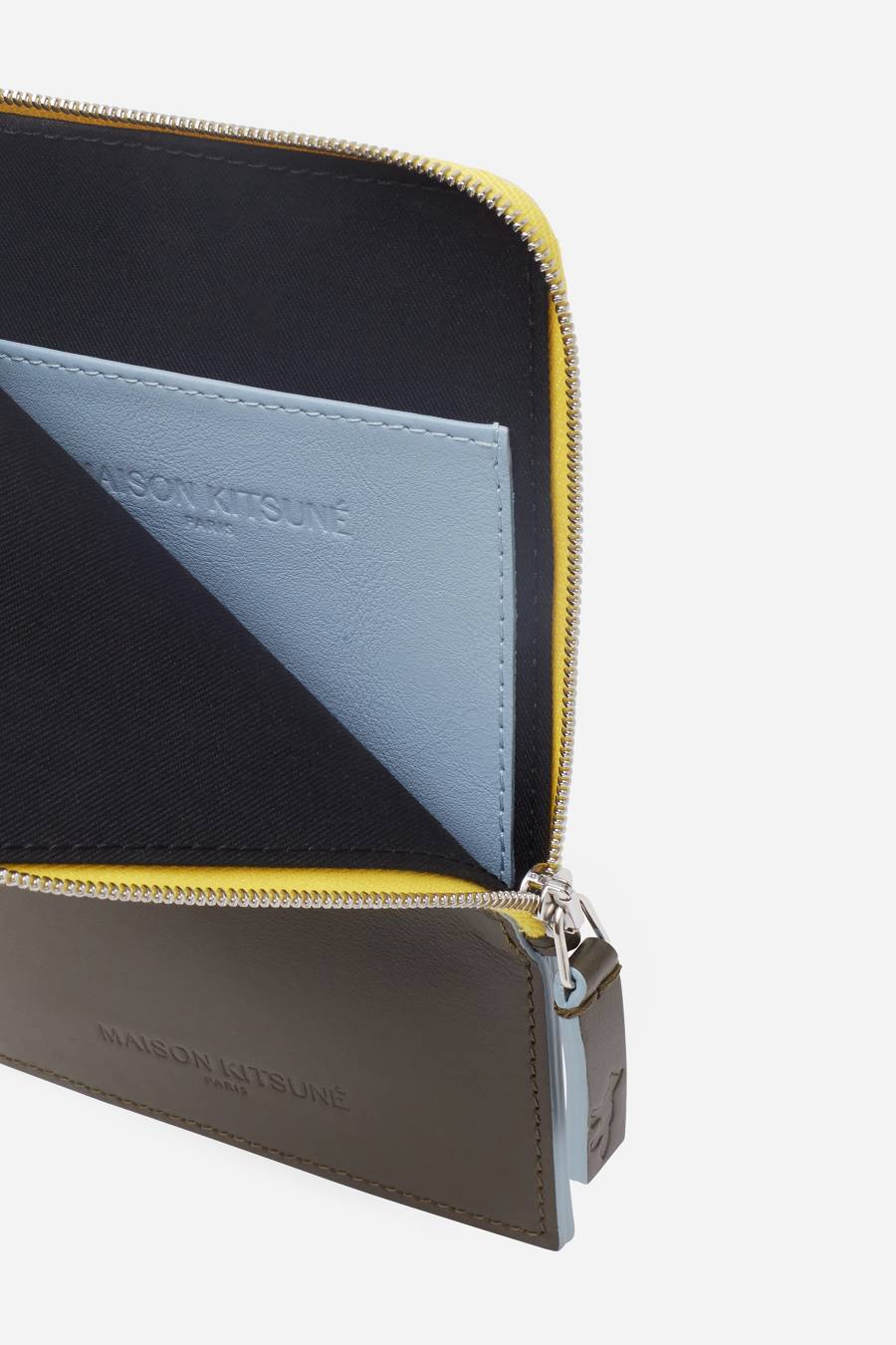 Khaki Grey Women's Maison Kitsune Multi-pouches With Strap Bags | AU-S0386