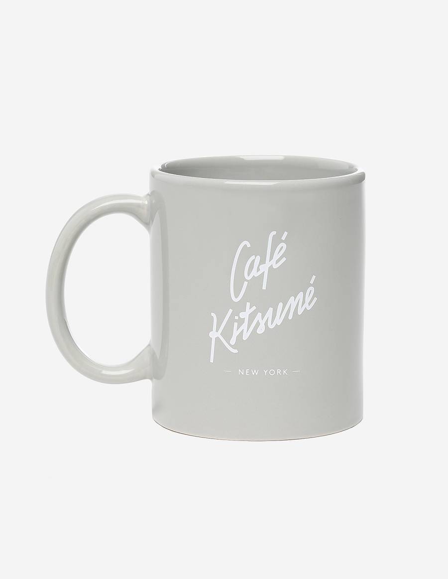 Light Grey Women's Maison Kitsune Cafe Kitsune New York Mug Accessories | AU-B0809