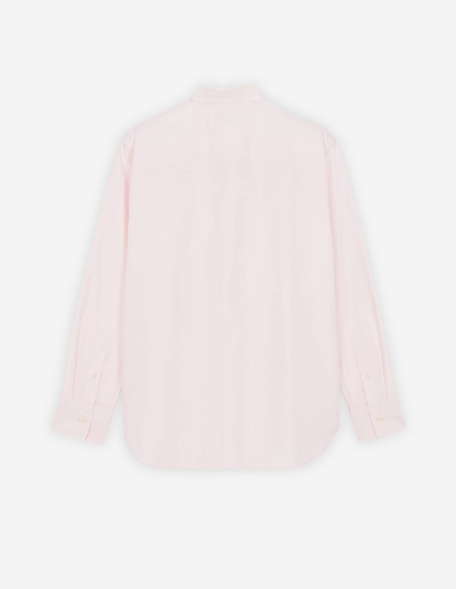 Light Pink Women's Maison Kitsune Fox Embroidery Classic Shirts | AU-C0956