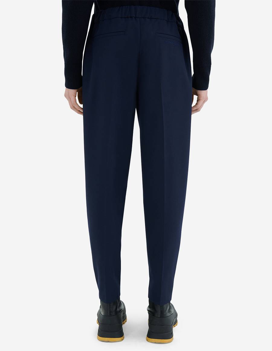 Navy Men's Maison Kitsune City Pants | AU-Q0M37