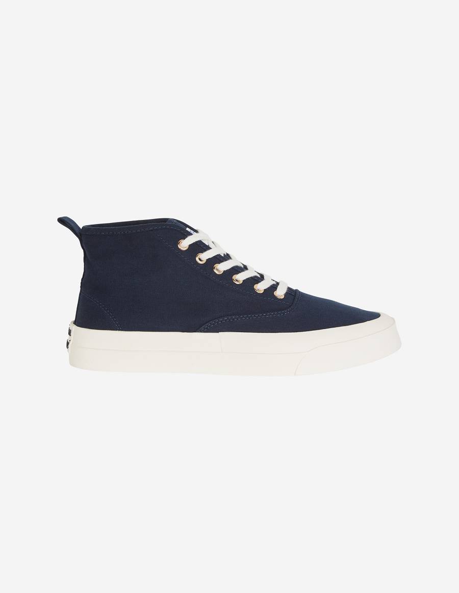 Navy Men's Maison Kitsune High-top Sneakers | AU-Q0177