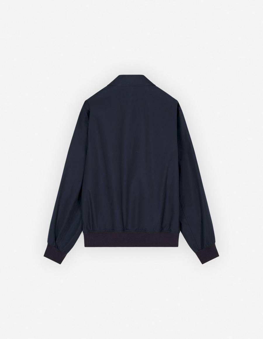 Navy Men's Maison Kitsune Zipped Jackets | AU-G0385