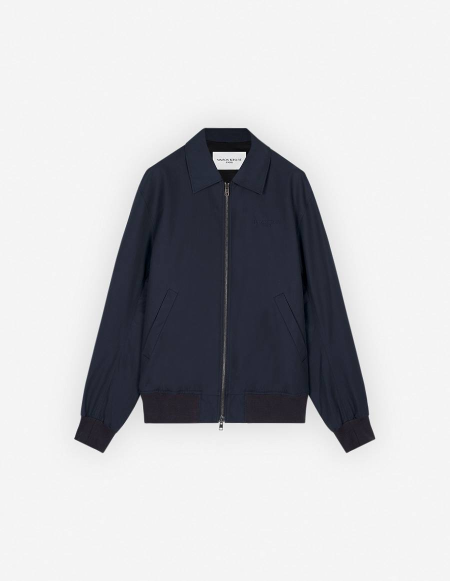 Navy Men\'s Maison Kitsune Zipped Jackets | AU-G0385