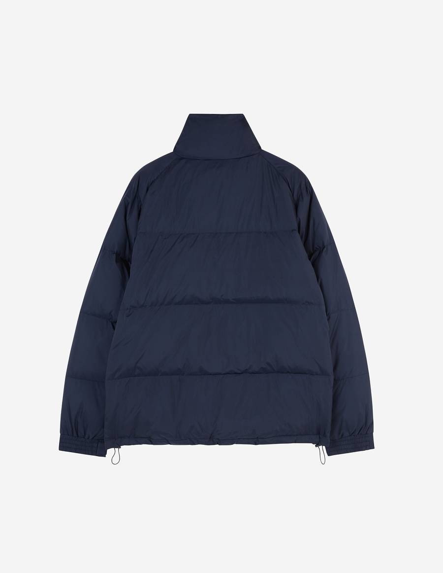 Navy Women's Maison Kitsune Down Fox Head Patch Jackets | AU-Z0755