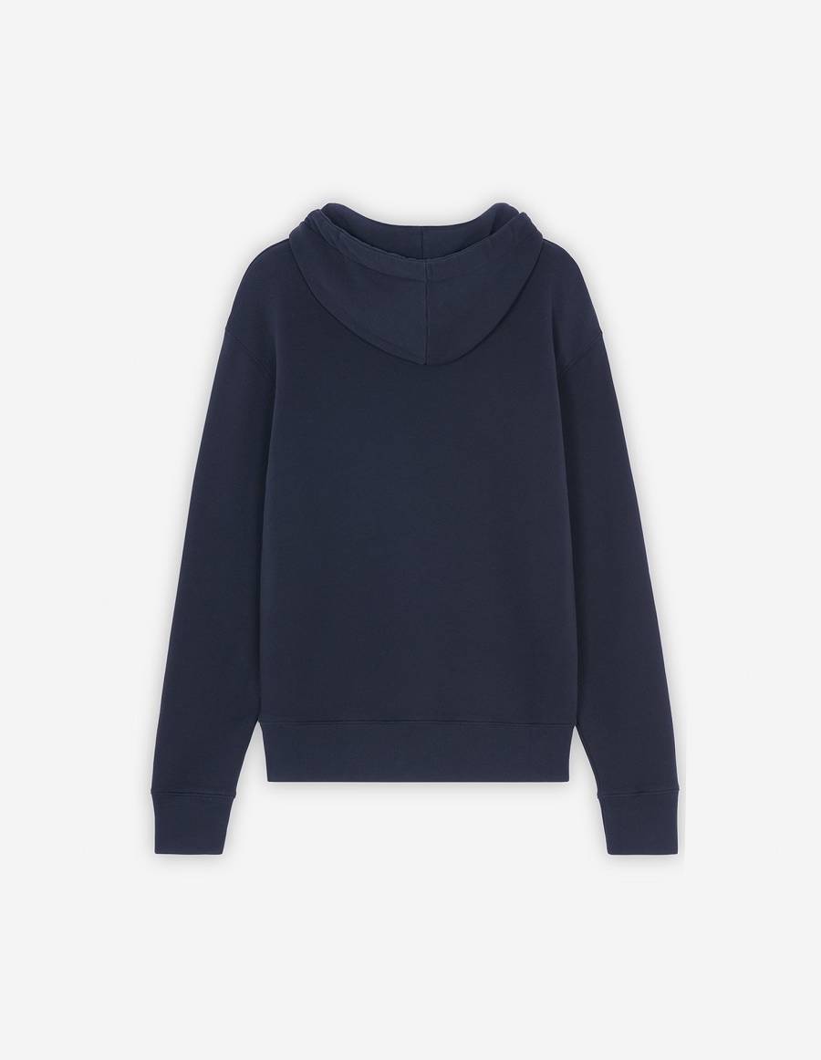 Navy Women's Maison Kitsune Grey Fox Head Patch Classic Hoodies | AU-M167