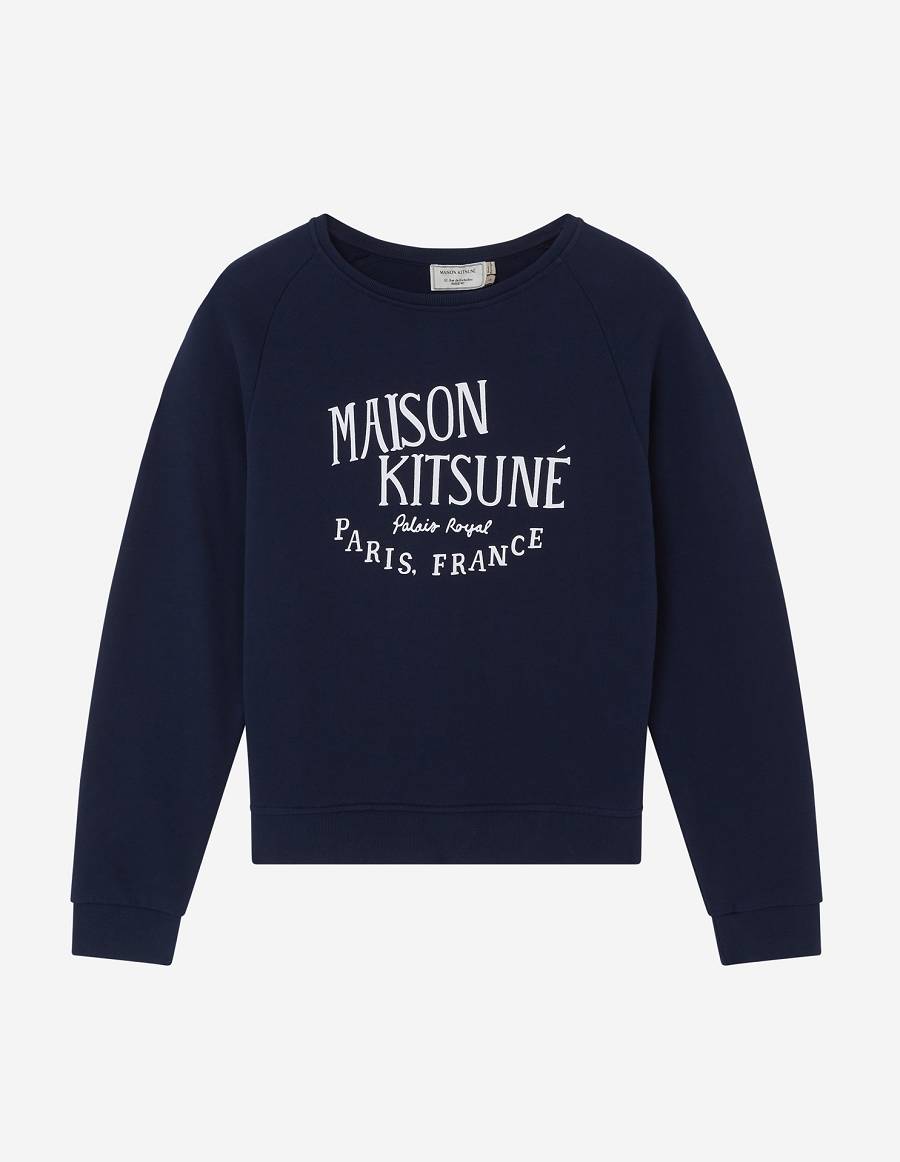 Navy Women\'s Maison Kitsune Palais Royal Vintage Sweatshirts | AU-C0869