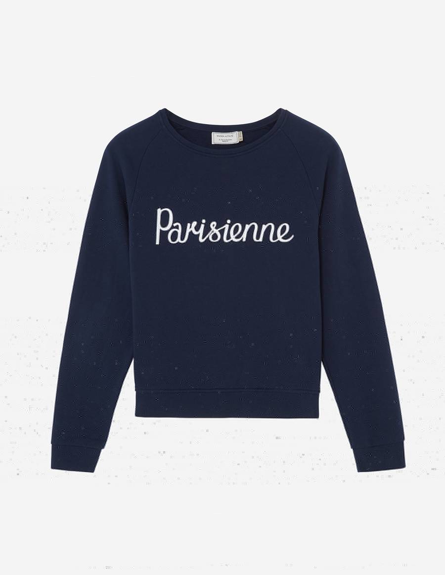 Navy Women\'s Maison Kitsune Parisienne Vintage Sweatshirts | AU-M0M67