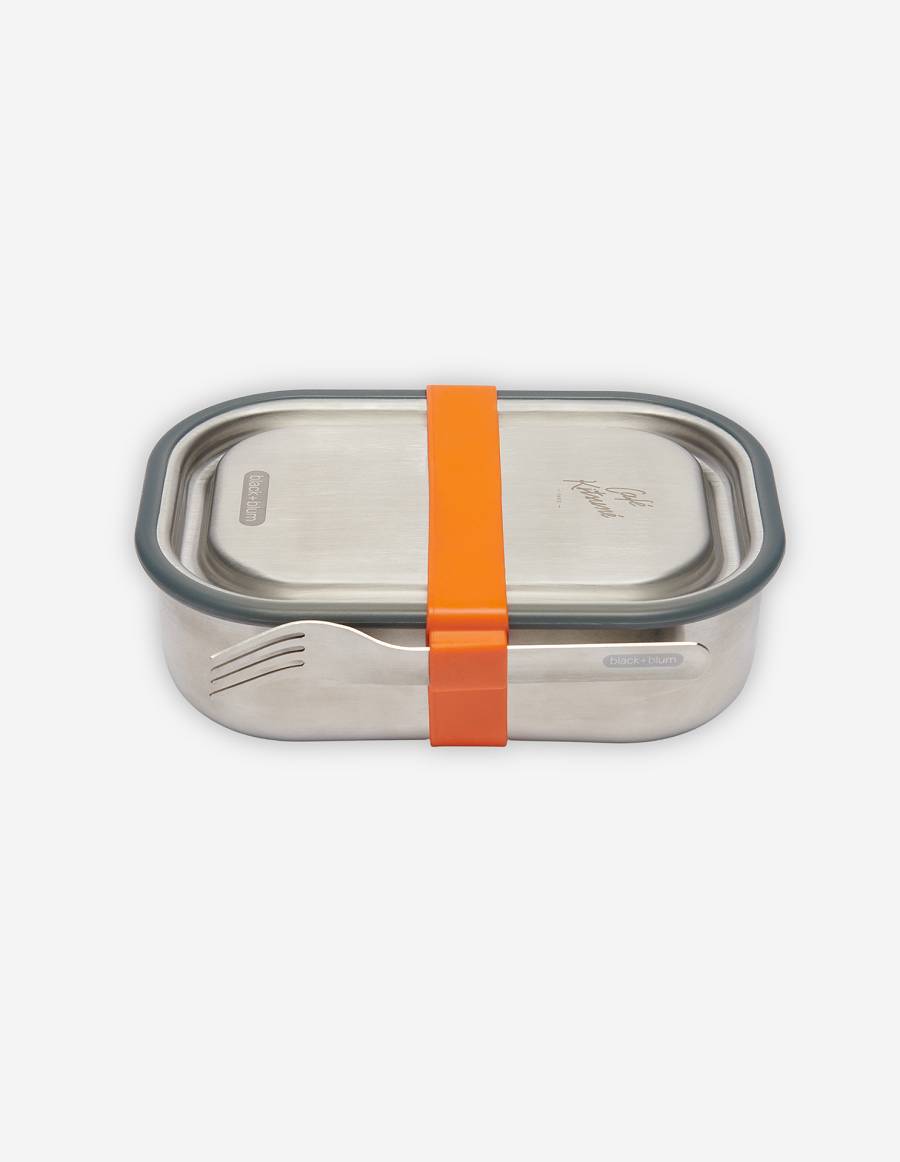 Orange Men\'s Maison Kitsune Stainless Steel Lunch Box Large Accessories | AU-J0918