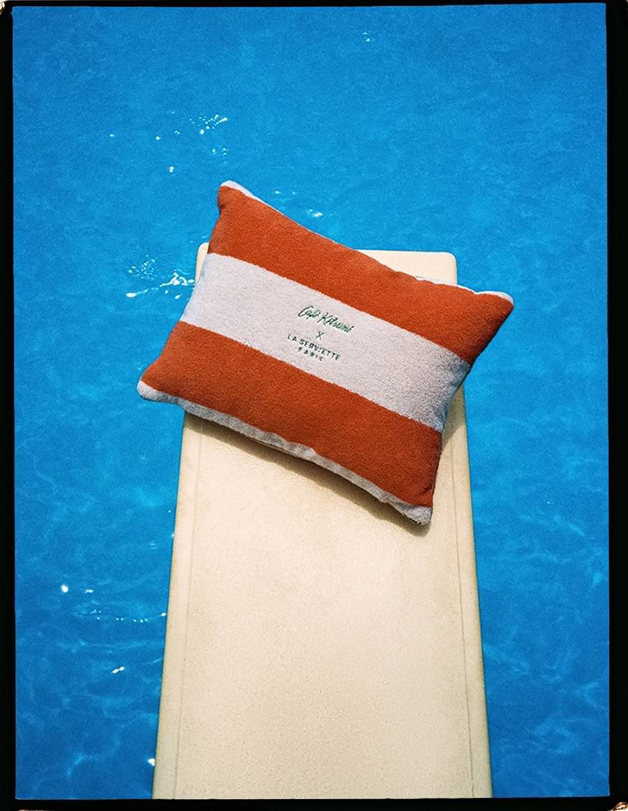 Orange Men's Maison Kitsune Striped Beach Cushion Accessories | AU-G0307