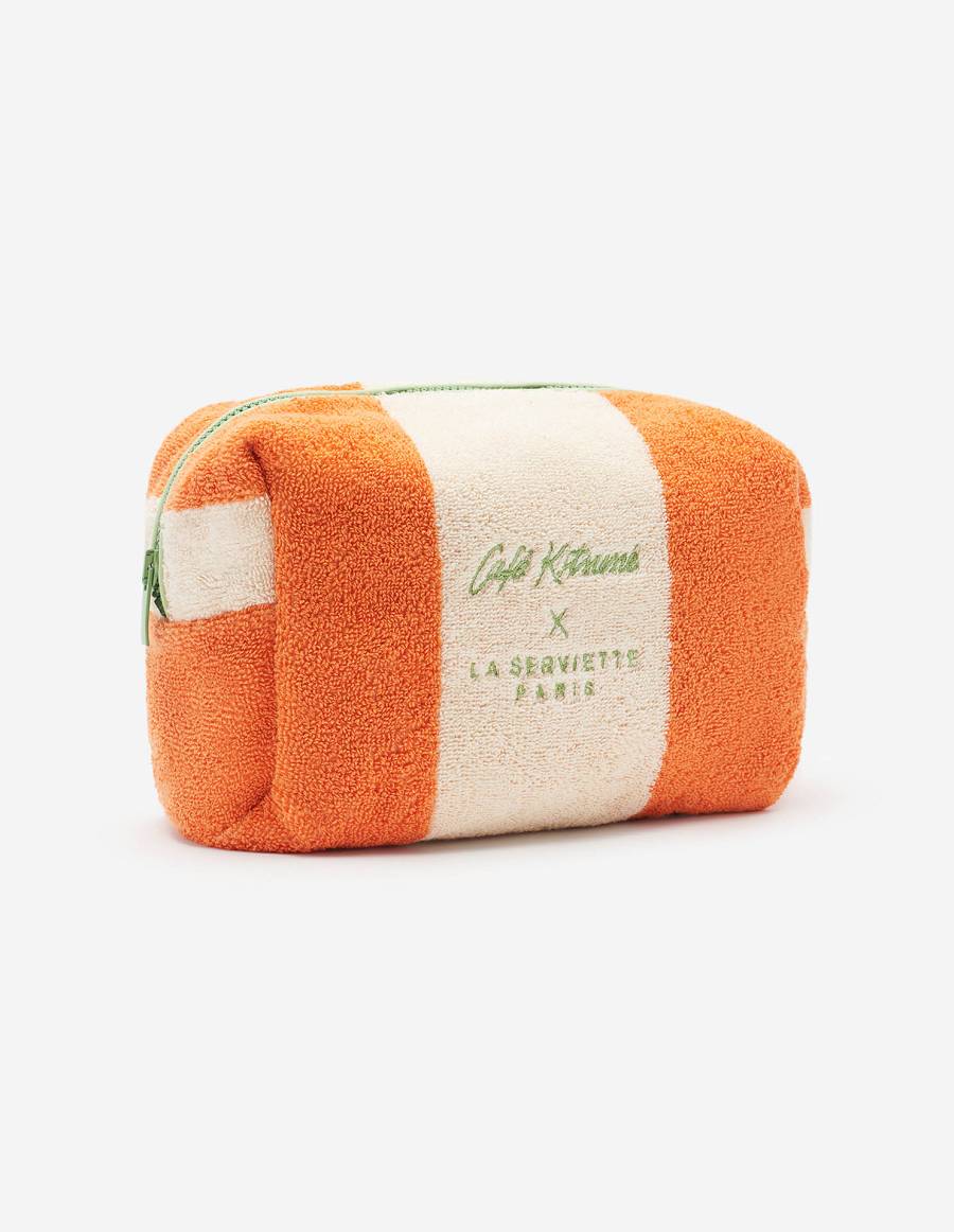 Orange Men's Maison Kitsune Striped Toiletry Accessories | AU-S0M01