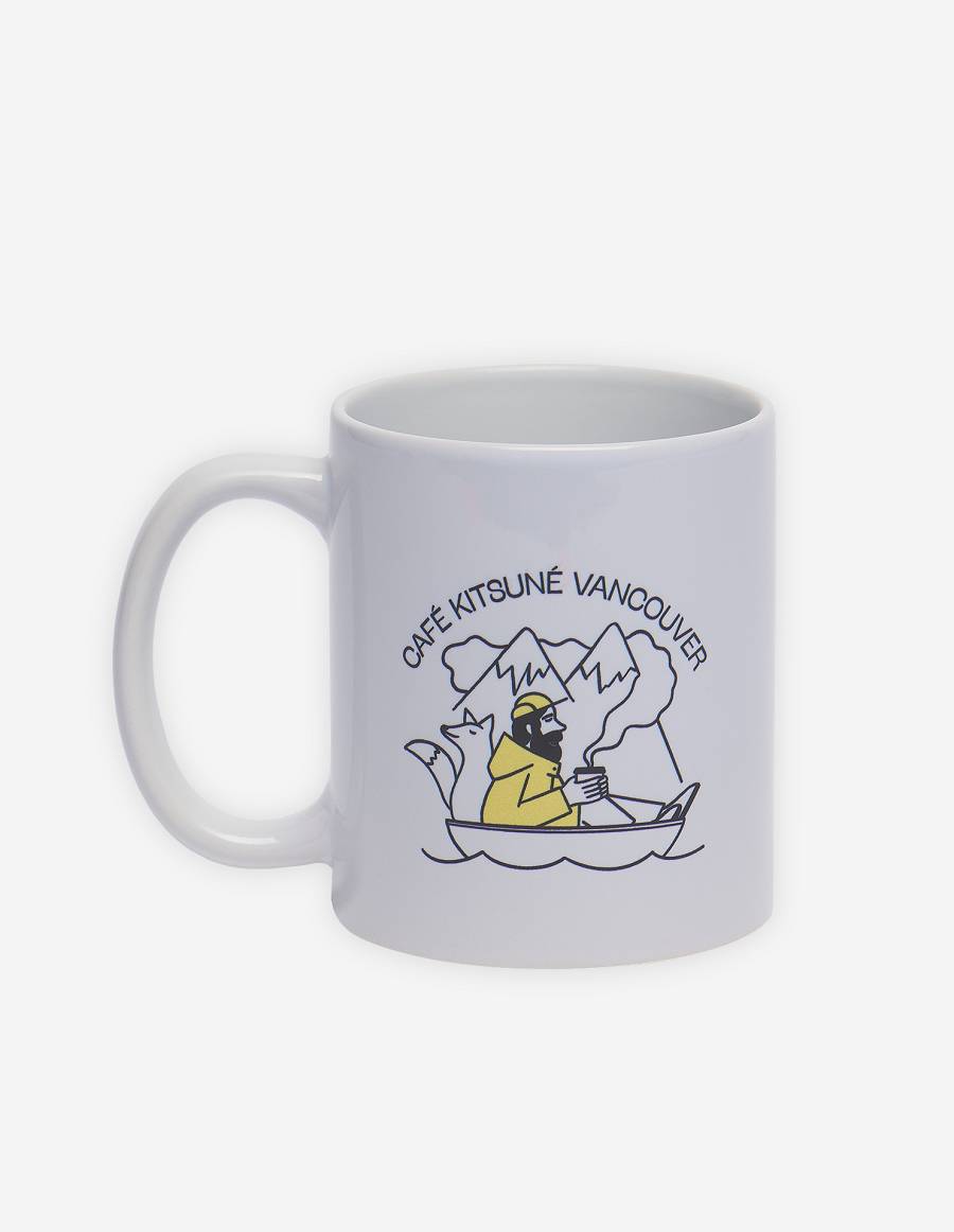 Purple Men\'s Maison Kitsune Cafe Vancouver Mug Accessories | AU-K0998