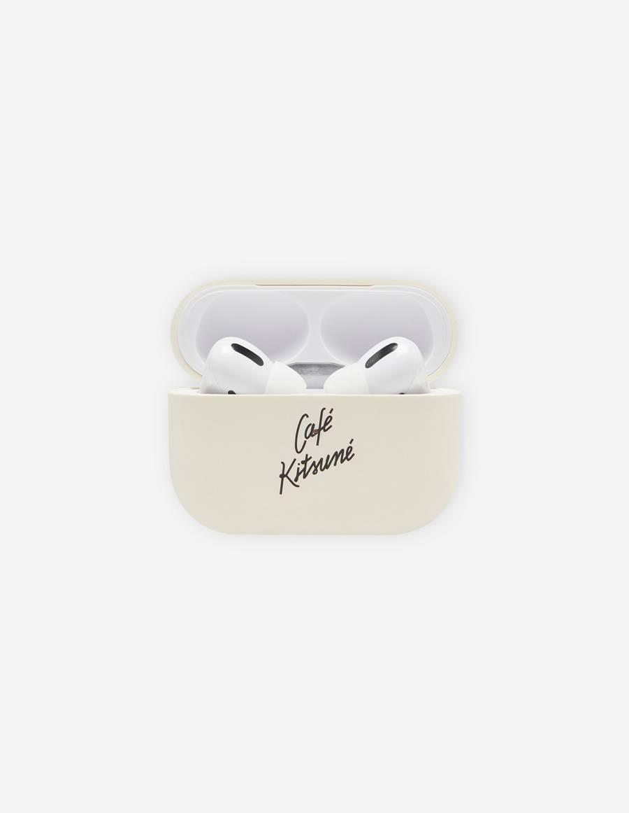 White Men's Maison Kitsune Cafe Kitsune Airpods Pro Case Accessories | AU-F0248