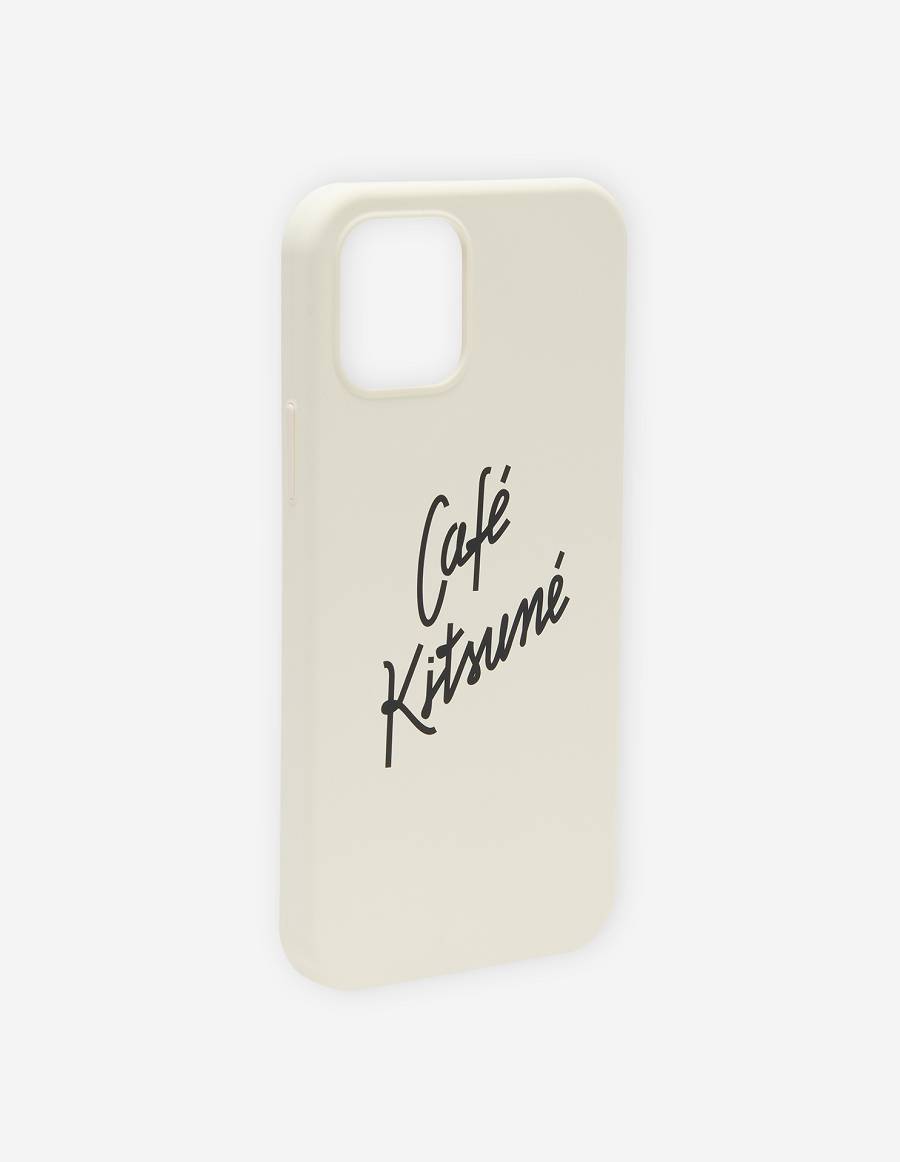 White Men\'s Maison Kitsune Cafe Kitsune Iphone Case Accessories | AU-M0138