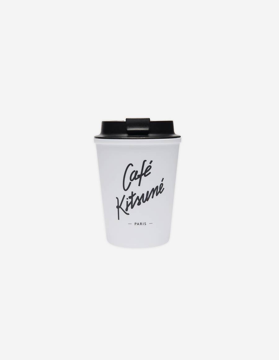 White Men\'s Maison Kitsune Cafe Kitsune Coffee Tumbler Accessories | AU-M0504