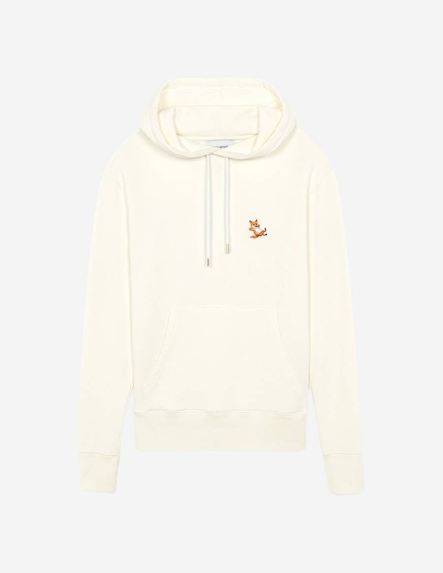 White Men\'s Maison Kitsune Chillax Fox Patch Classic Hoodies | AU-K0632