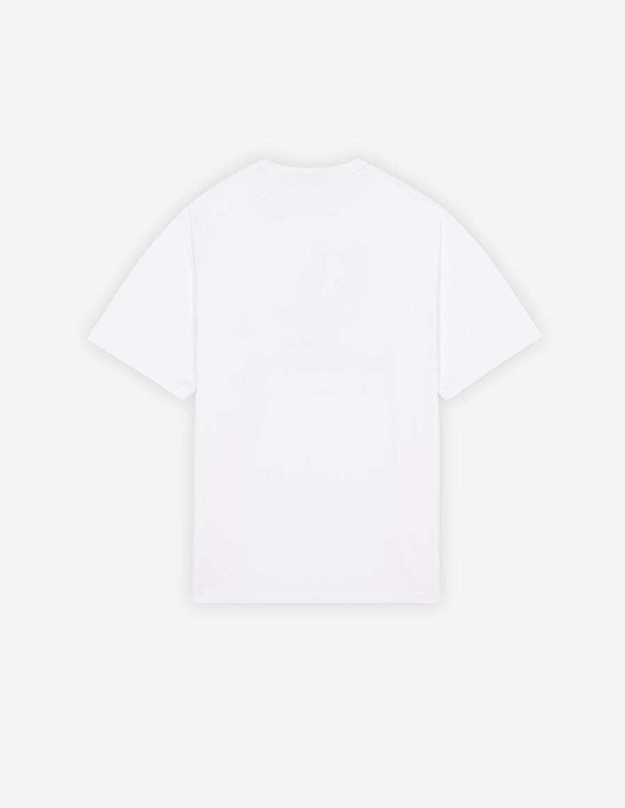 White Men's Maison Kitsune Dressed Fox Print Easy T Shirts | AU-K0371