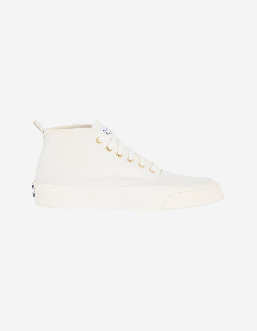 White Men's Maison Kitsune High-top Sneakers | AU-V491