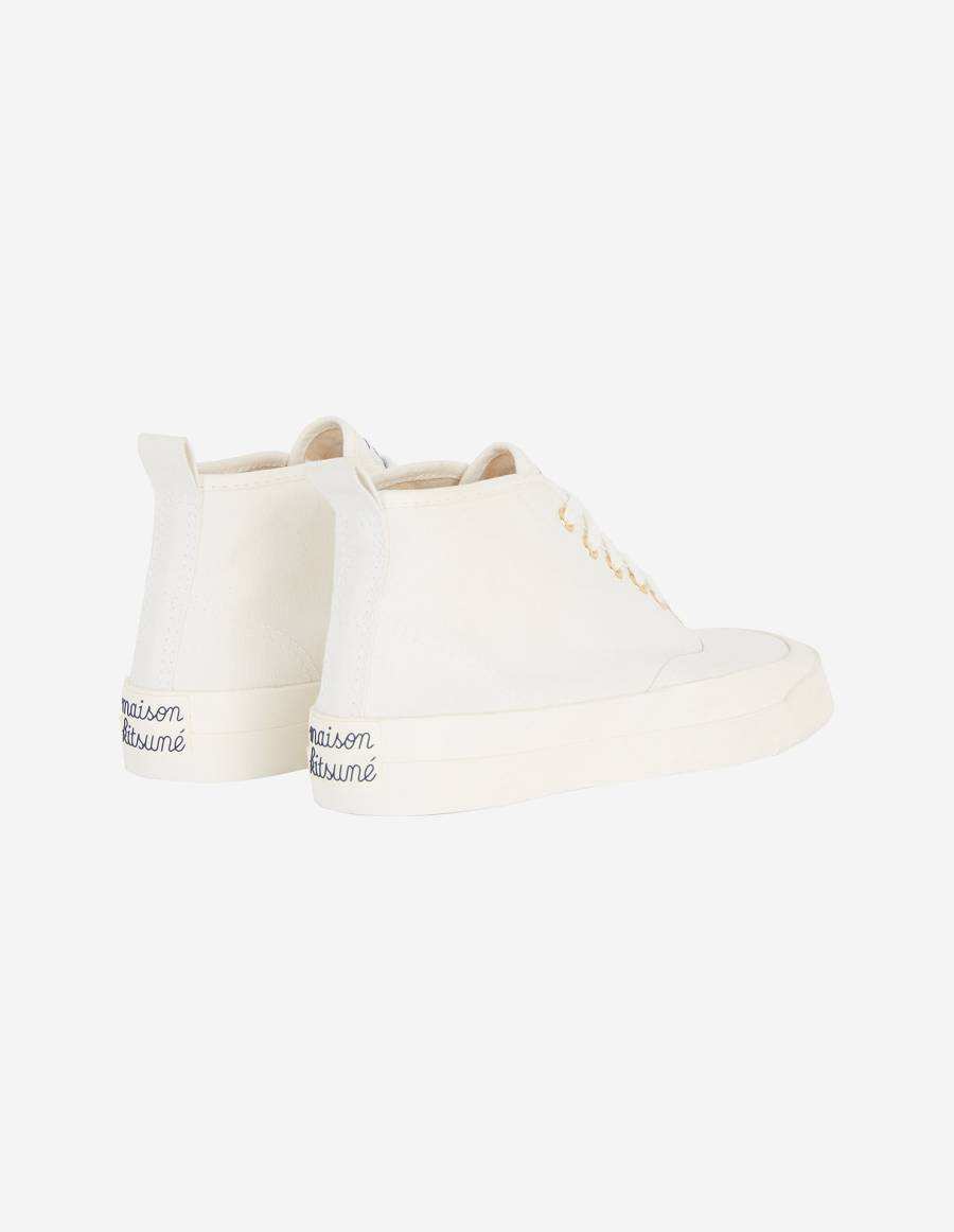 White Men's Maison Kitsune High-top Sneakers | AU-V491