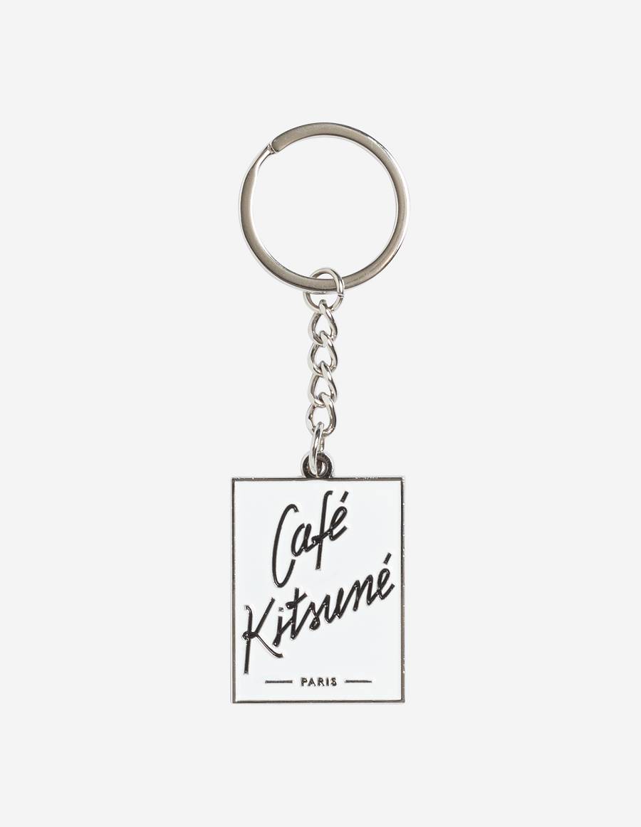 White Men\'s Maison Kitsune Keyring Cafe Kitsune Accessories | AU-F0944