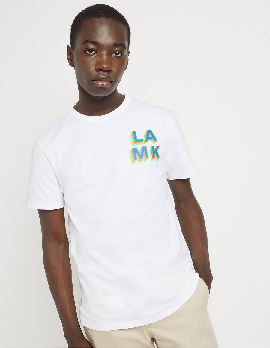 White Men's Maison Kitsune L.A. Ben Klevay T Shirts | AU-Z0175