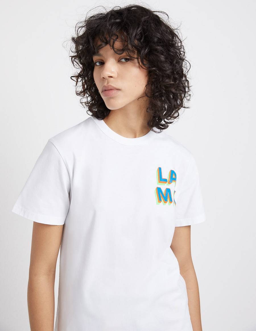 White Men's Maison Kitsune L.A. Ben Klevay T Shirts | AU-Z0175