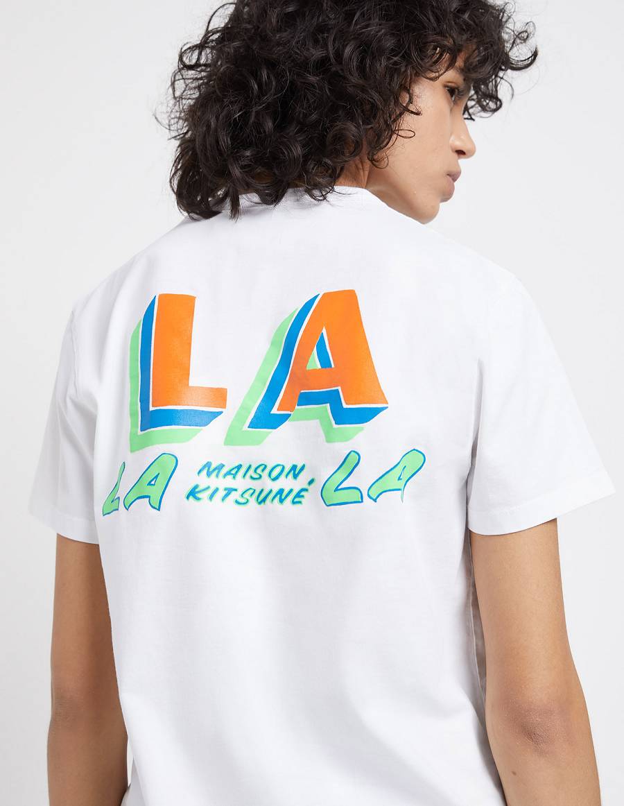 White Men's Maison Kitsune L.A. Ben Klevay T Shirts | AU-Z0175