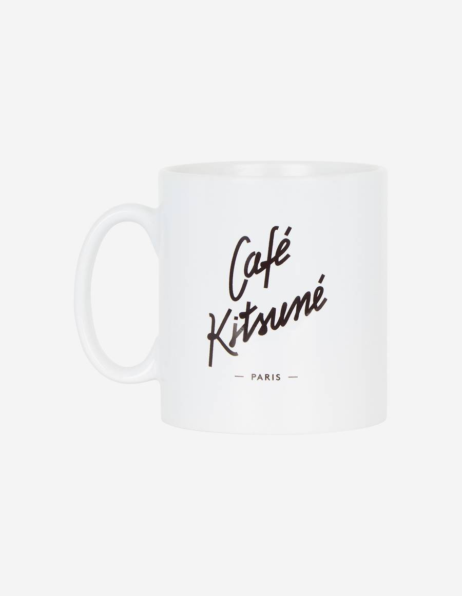 White Men\'s Maison Kitsune Mug Cafe Kitsune Accessories | AU-F0364