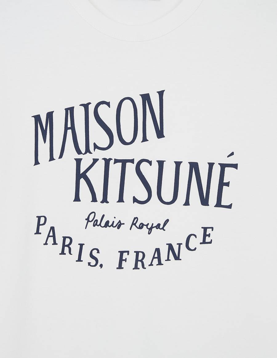 White Men's Maison Kitsune Palais Royal Classic T Shirts | AU-L0285