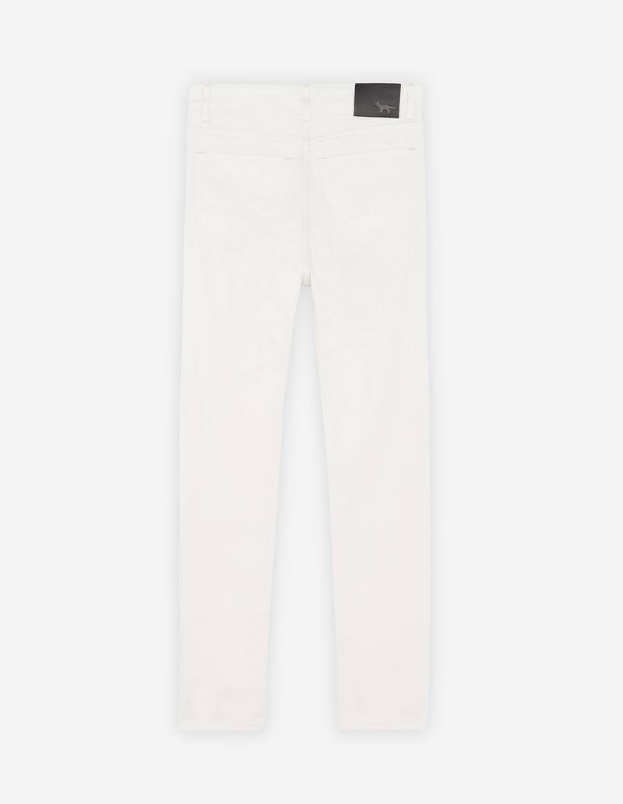 White Men's Maison Kitsune Slim Fit Jeans | AU-S0855