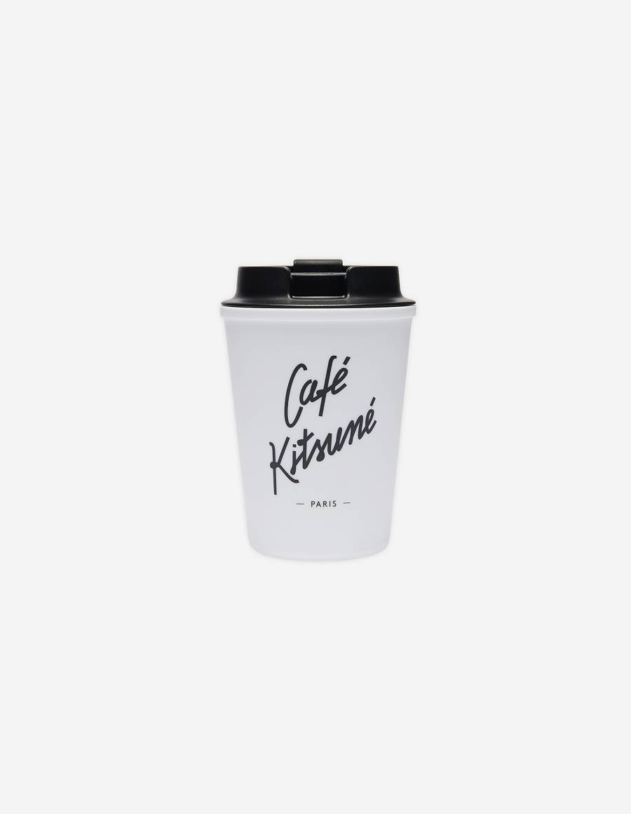 White Women's Maison Kitsune Cafe Kitsune Coffee Tumbler Accessories | AU-S0797