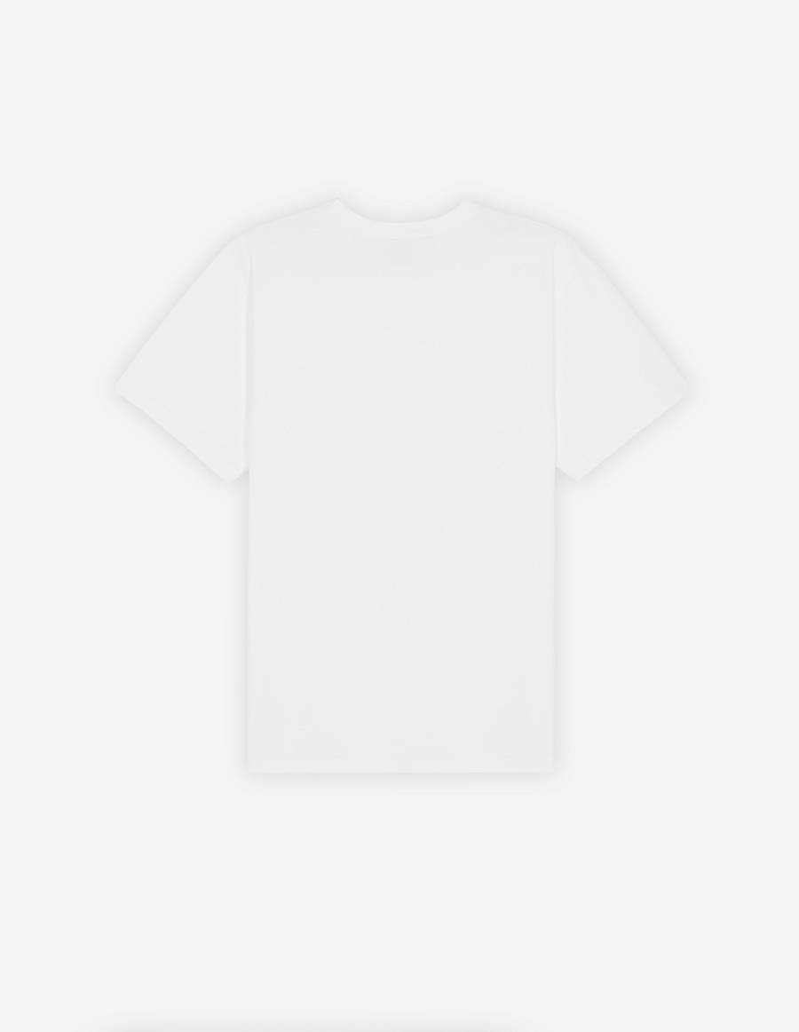 White Women's Maison Kitsune Fox Head Patch Classic T Shirts | AU-X0957