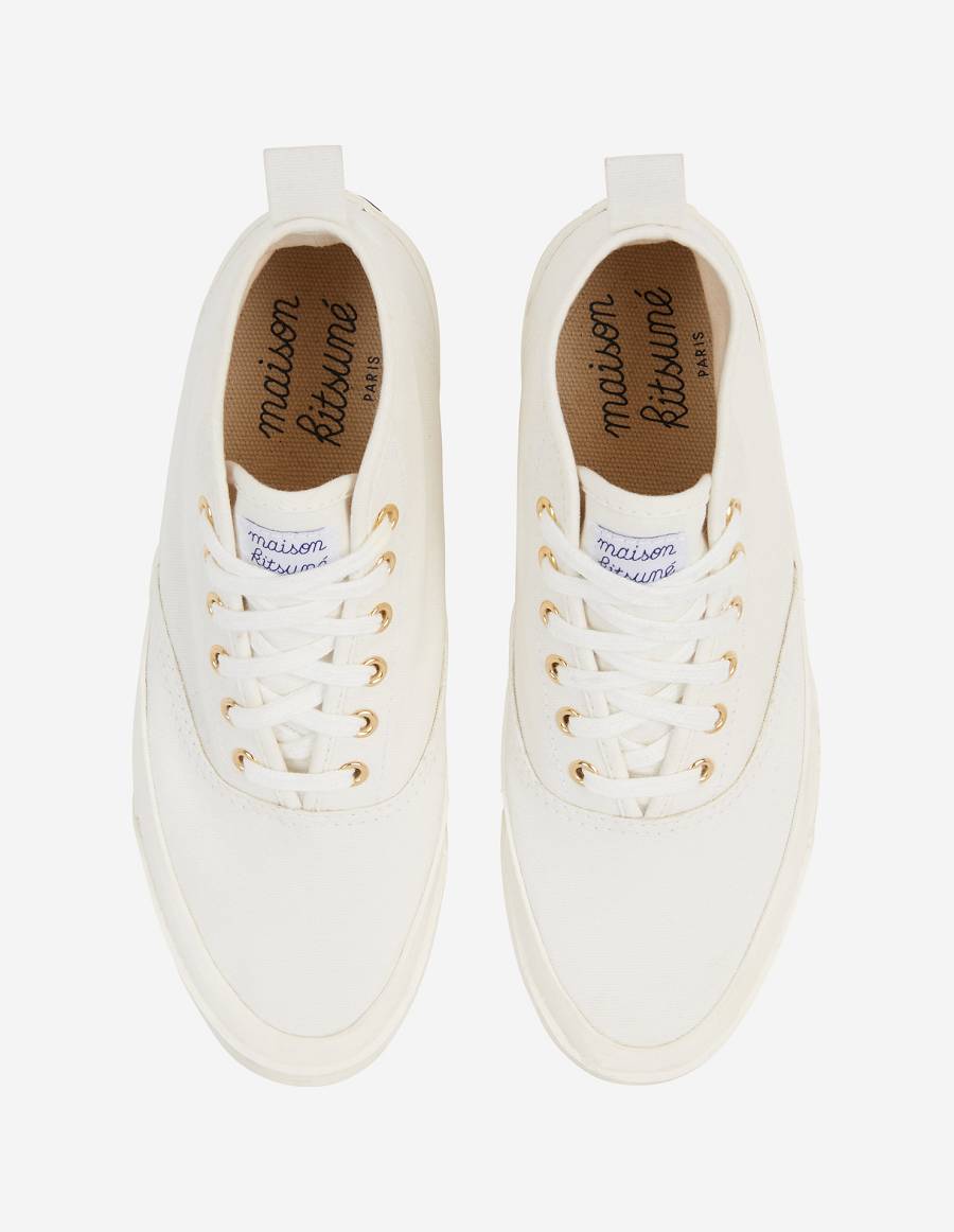 White Women's Maison Kitsune High-top Sneakers | AU-P0790