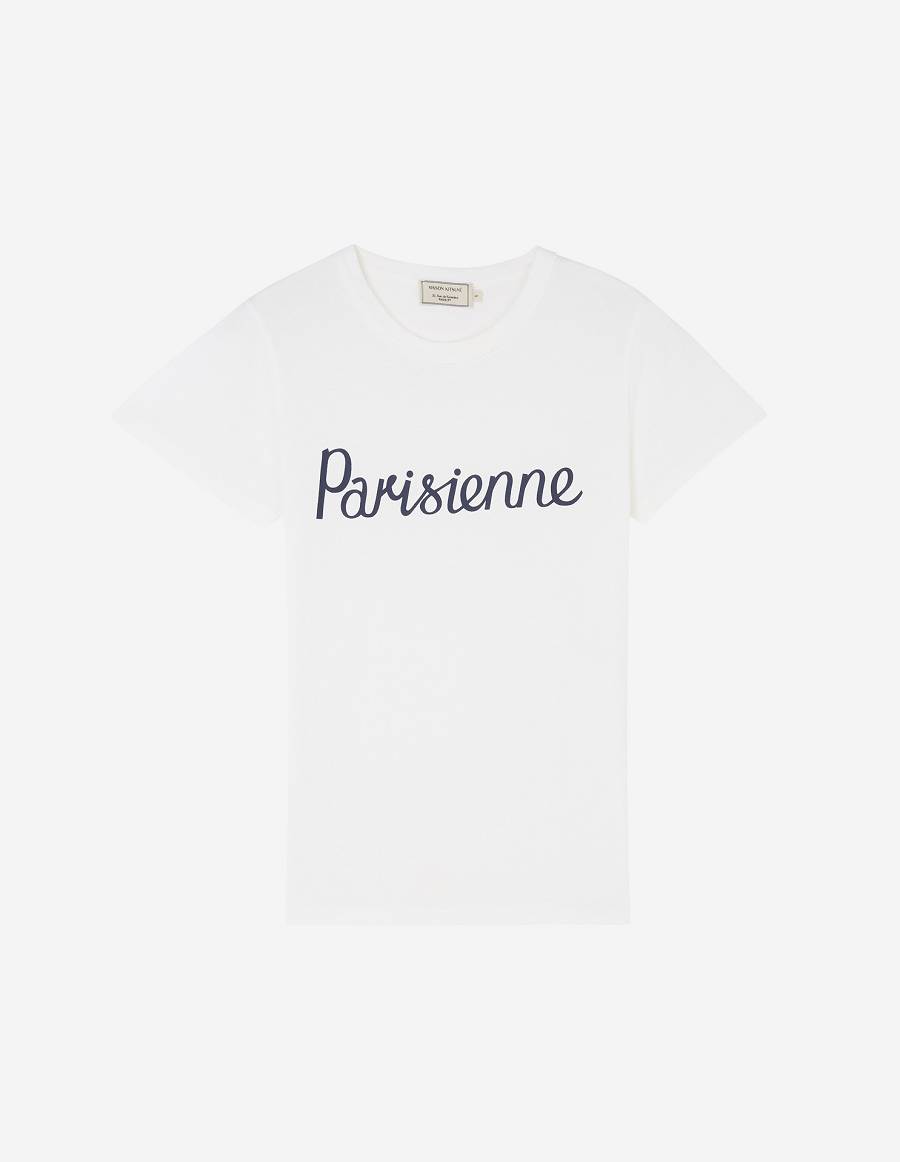 White Women\'s Maison Kitsune Parisienne Classic T Shirts | AU-K0418