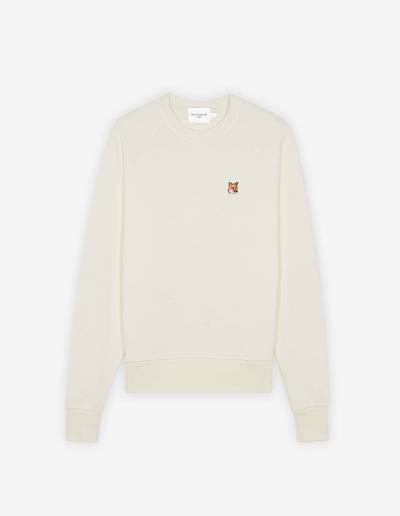 Beige Women's Maison Kitsune Fox Head Patch Adjusted Sweatshirts | AU-M0167