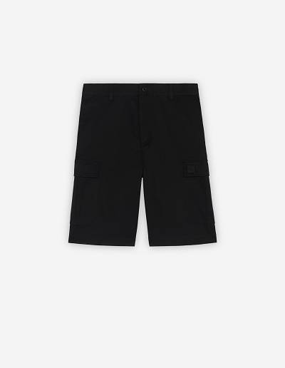 Black Men's Maison Kitsune Cafe Army Shorts | AU-X0145