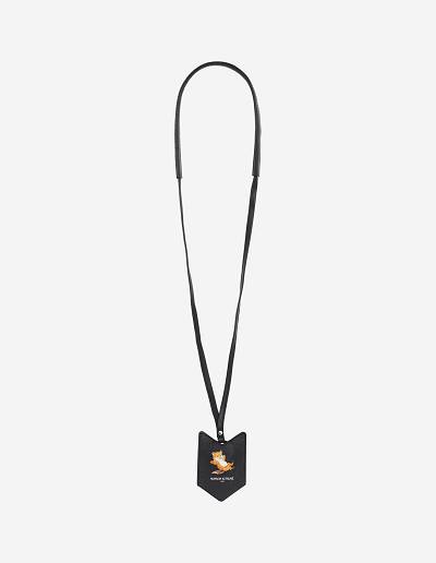 Black Men's Maison Kitsune Chillax Fox Key Holder Bags | AU-H0337