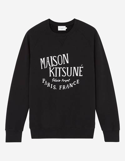 Black Men's Maison Kitsune Palais Royal Classic Sweatshirts | AU-C0115