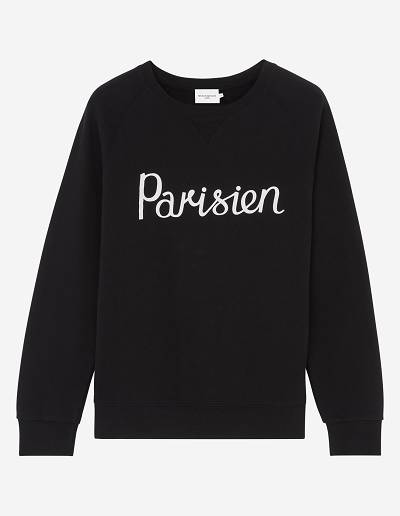 Black Men's Maison Kitsune Parisien Classic Sweatshirts | AU-Y0150