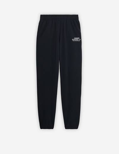 Black Men's Maison Kitsune Rue De Richelieu Regular Jog Pants | AU-Y0469