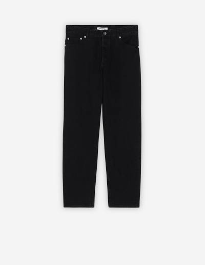 Black Men's Maison Kitsune Tapered Fit Jeans | AU-W0136