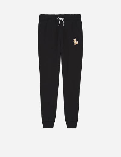 Black Women's Maison Kitsune Chillax Fox Patch Classic Jog Pants | AU-Y0962