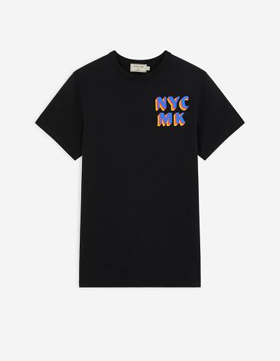 Black Women's Maison Kitsune Nyc Ben Klevay T Shirts | AU-U0992