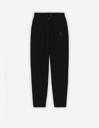 Black Women's Maison Kitsune Rue Richelieu Drawsting Regular Jog Pants | AU-G0327