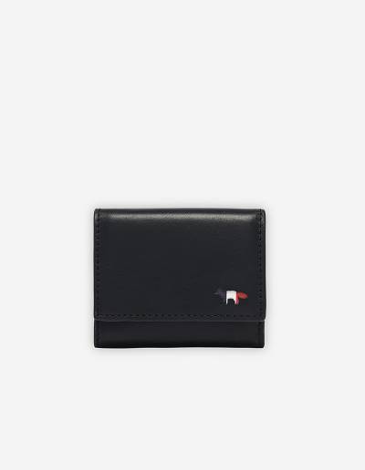 Black Women's Maison Kitsune Tricolor Fox Ultra Compact Wallet Bags | AU-S0565